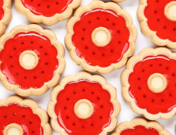 Un montón de galletas de fresa . —  Fotos de Stock