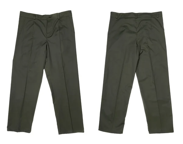 Pantalones de trabajo color verde . — Foto de Stock