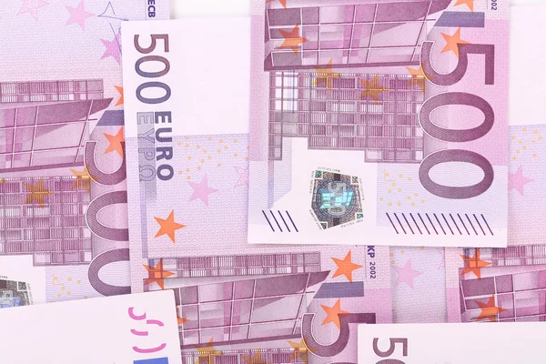 Five hundred euro notes — Stock Photo, Image