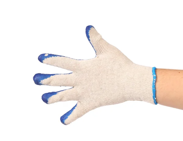 Rubber beschermende blauwe handschoen — Stockfoto