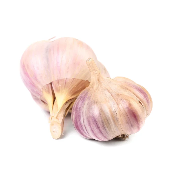 Close up of two fresh garlics. — Stock Photo, Image