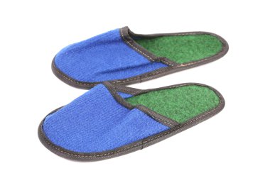 Mavi terlik parlak Çift.