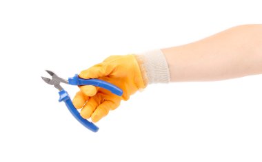 pense elinde eldiven el.