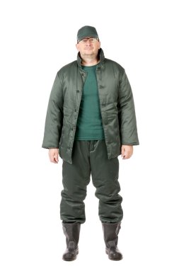 Kış yelek ve pantolon işçi.