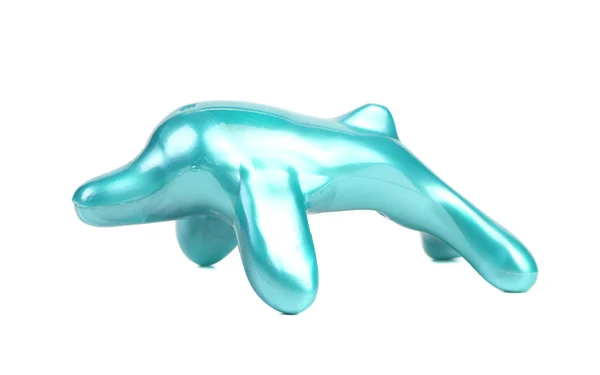 Opblaasbare speelgoed blauw dolfijn. — Stockfoto