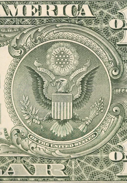 Nota de águia do dólar close-up . — Fotografia de Stock