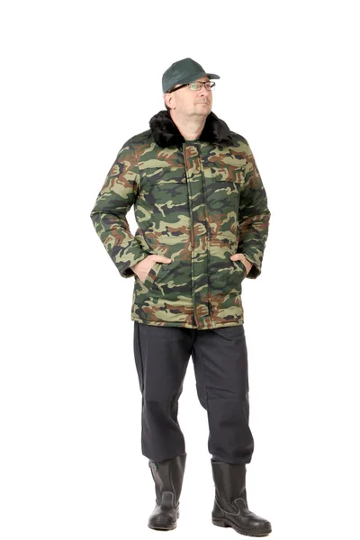 군사 방 탄 조끼에 있는 남자. — 스톡 사진