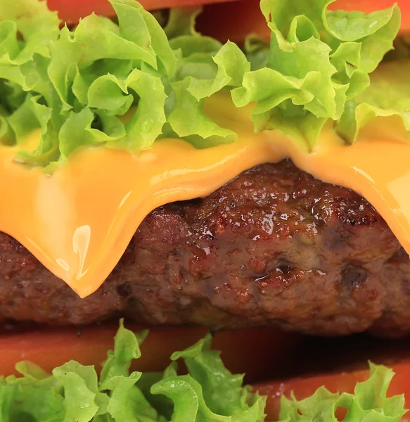 Büyük iştah açıcı fast food, hamburger. — Stok fotoğraf