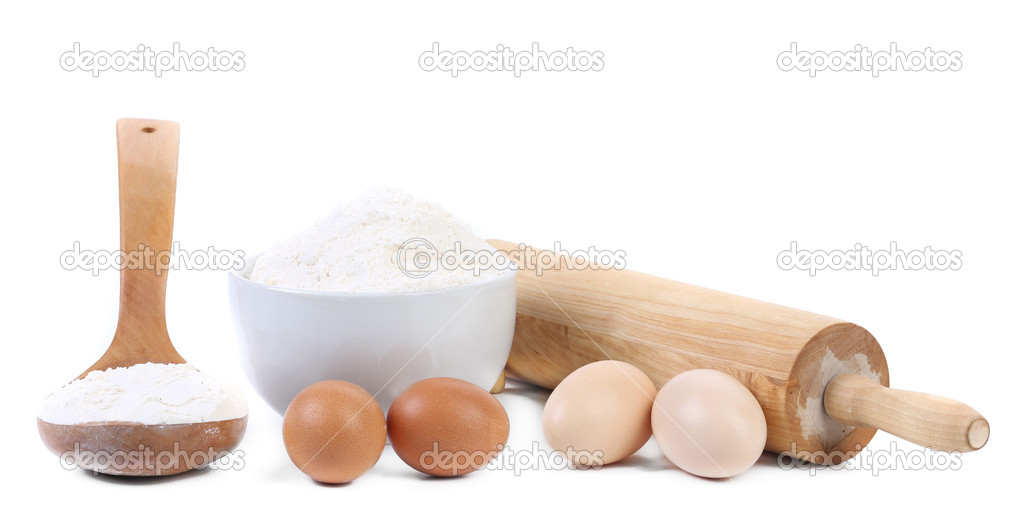 Composition of flour and eggs.