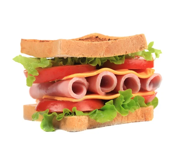Taze ve lezzetli sandviç yakın çekim. — Stok fotoğraf