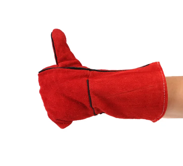 Heavy-duty red glove. — Stock Photo, Image