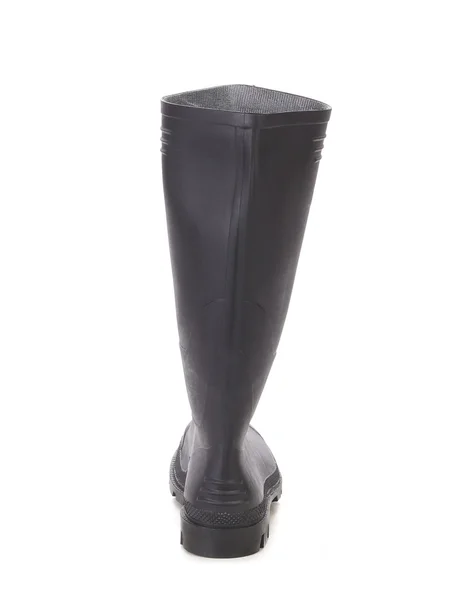 High rubber boot black color. — Stock Photo, Image