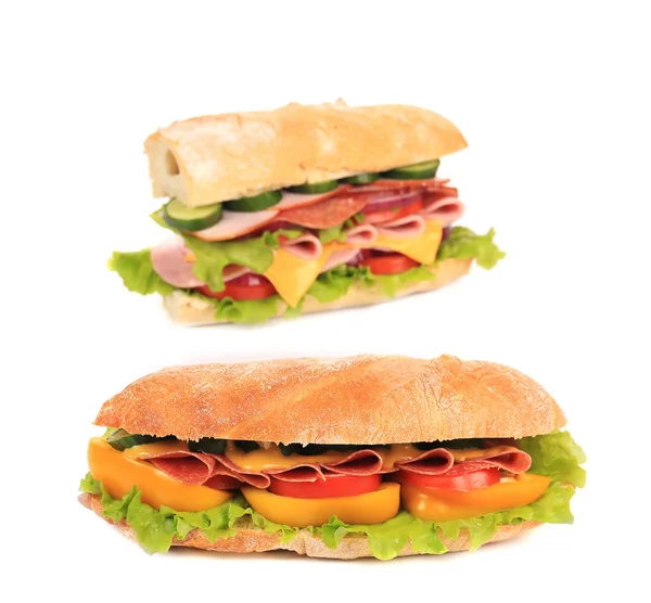 Französisches Baguette-Sandwich. — Stockfoto