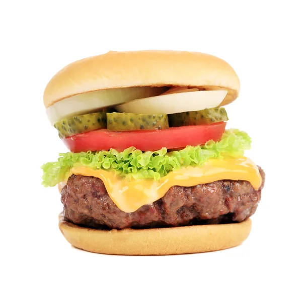 Big appetizing fast food hamburger. — Stock Photo, Image