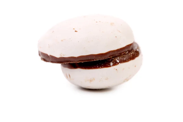 Tumpukan hati bentuk meringues cokelat . — Stok Foto