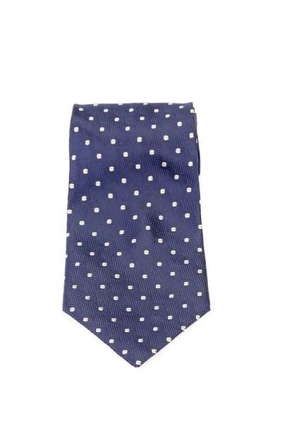 Blauwe stropdas met wit stipje. — Stockfoto