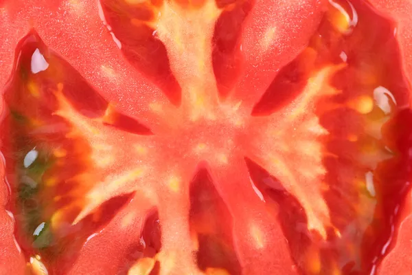 Крупним планом скибочки помідорів . — стокове фото