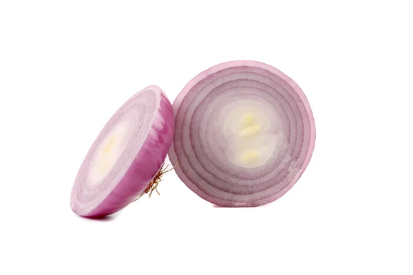 Cut in half red onion. — Stock Photo, Image