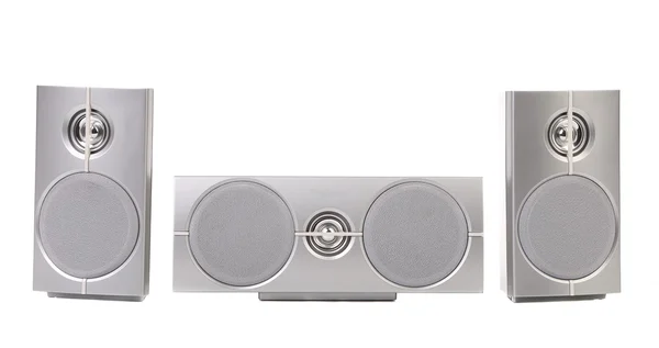 Set of gray sound speakers. — Stock Photo, Image