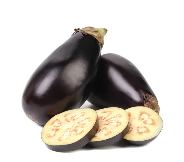 Skivor aubergine eller aubergine vegetabiliska. — Stockfoto