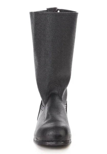 High rubber boot black color. — Stock Photo, Image