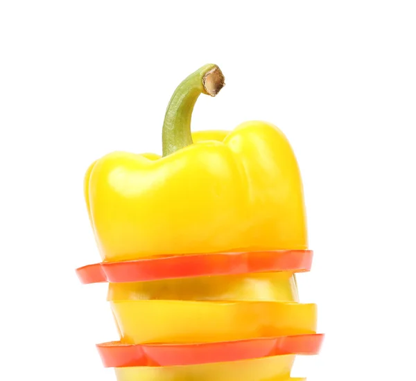 Slices of colorful bell pepper. — Stock Photo, Image