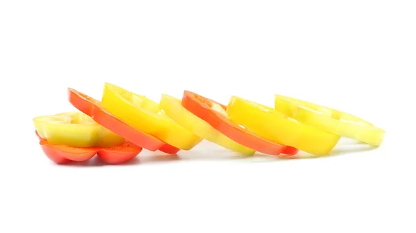 Row of pepper slices. — Stock Photo, Image