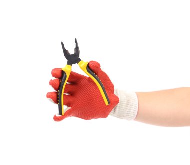 pense elinde eldiven el.