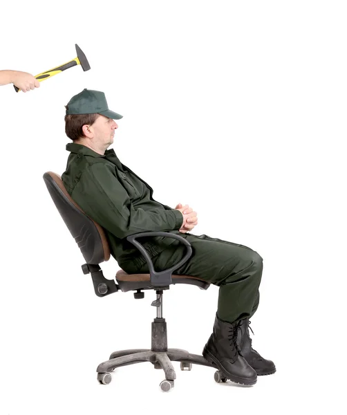 Man sitting in chair. — Stock Photo, Image