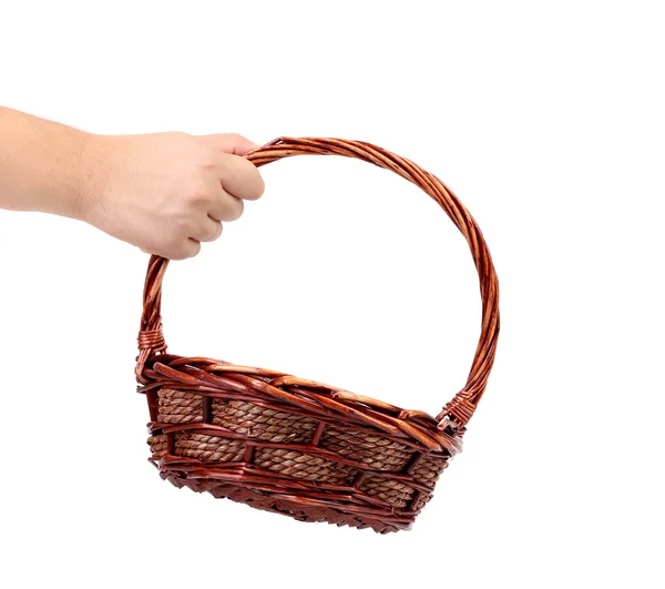 ヴィンテージ織り籐のバスケット. — ストック写真