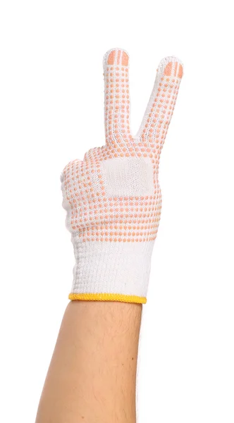 Hand in glove counts two. — Stock Photo, Image
