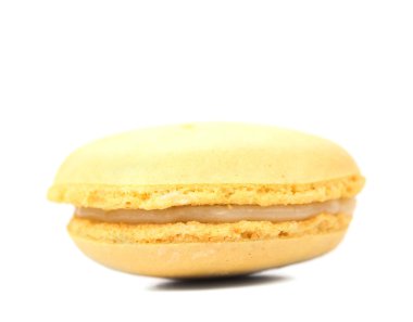 Sarı macaron Pastalar.
