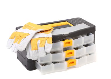 çeşitli işçi ve iş güvenliği ekipmanları.