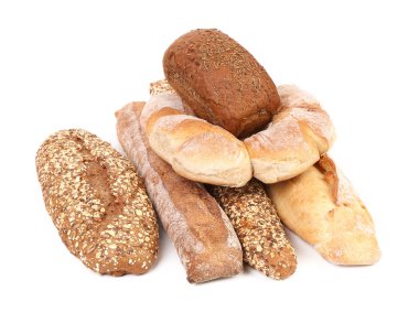 kahverengi ve beyaz ekmek loafs.