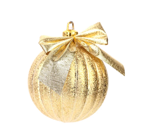 Golden palla di Natale noioso — Foto Stock