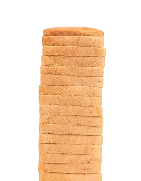 Dilim beyaz ekmek yığını — Stok fotoğraf