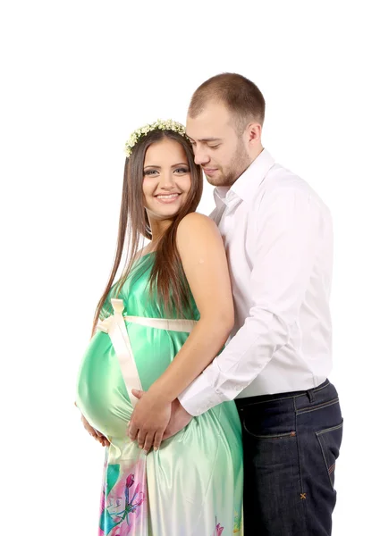 Glückliches Paar erwartet Baby. — Stockfoto