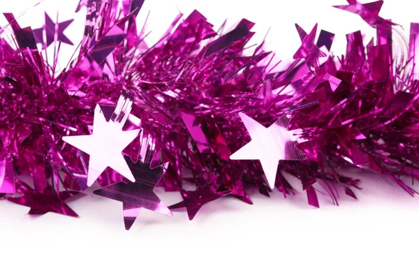 Enfeite roxo de Natal com estrelas . — Fotografia de Stock