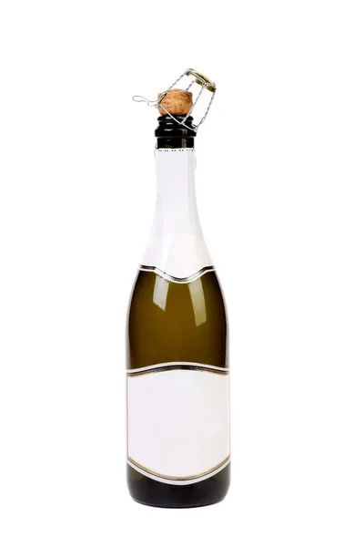 Láhev šampaňského bez horní fólie. — Stock fotografie