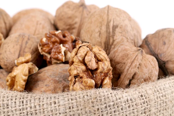 Basket of walnuts. Stock Picture