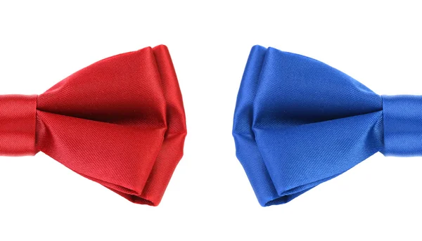 Half of red and blue bow tie. — Stock Photo, Image