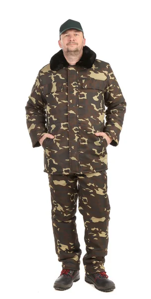 Man in military vest. — Stock Photo, Image