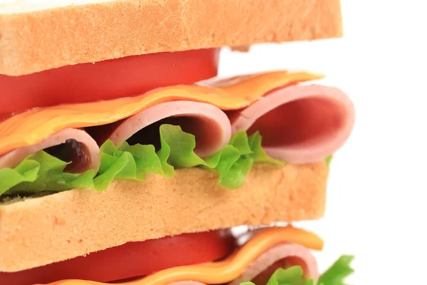 Un gros sandwich frais. Gros plan . — Photo