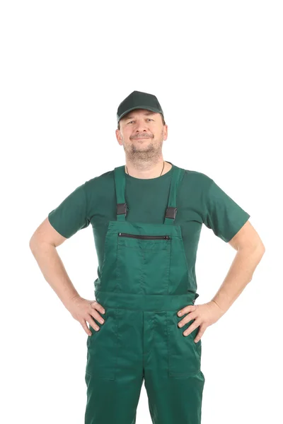 Confident worker in overalls. — Stock Photo, Image