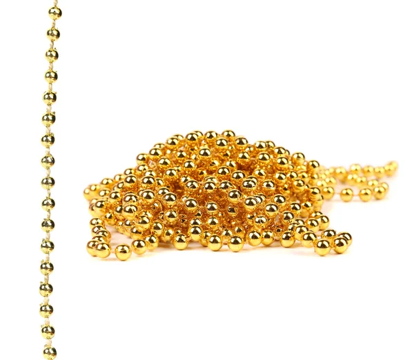 Bunch of gold beads. — Stock Photo, Image