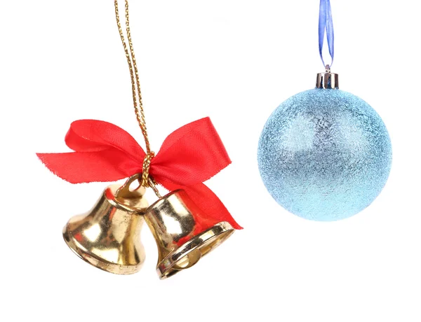 Christmas bell and ball decoration. — Stock Photo, Image