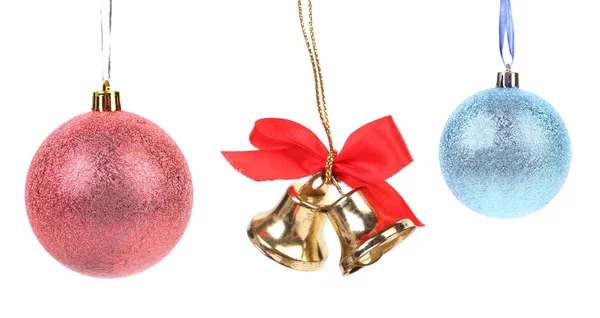 Christmas bell and ball decoration. — Stock Photo, Image