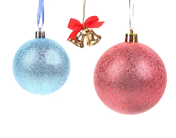 Christmas bell and ball decoration. — Stock Photo, Image