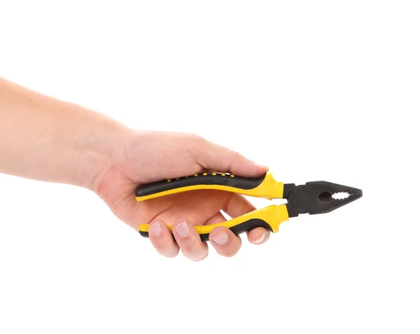 Hand holding pliers. — Stock Photo, Image