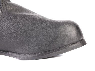 adam boot ayak yakın çekim.